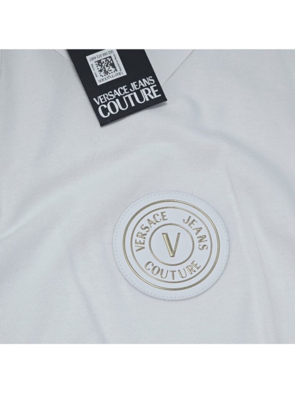 NEW Versace Jeans Couture XXXL White Cotton Polo Shirt with Crest| - Picture 6 of 8